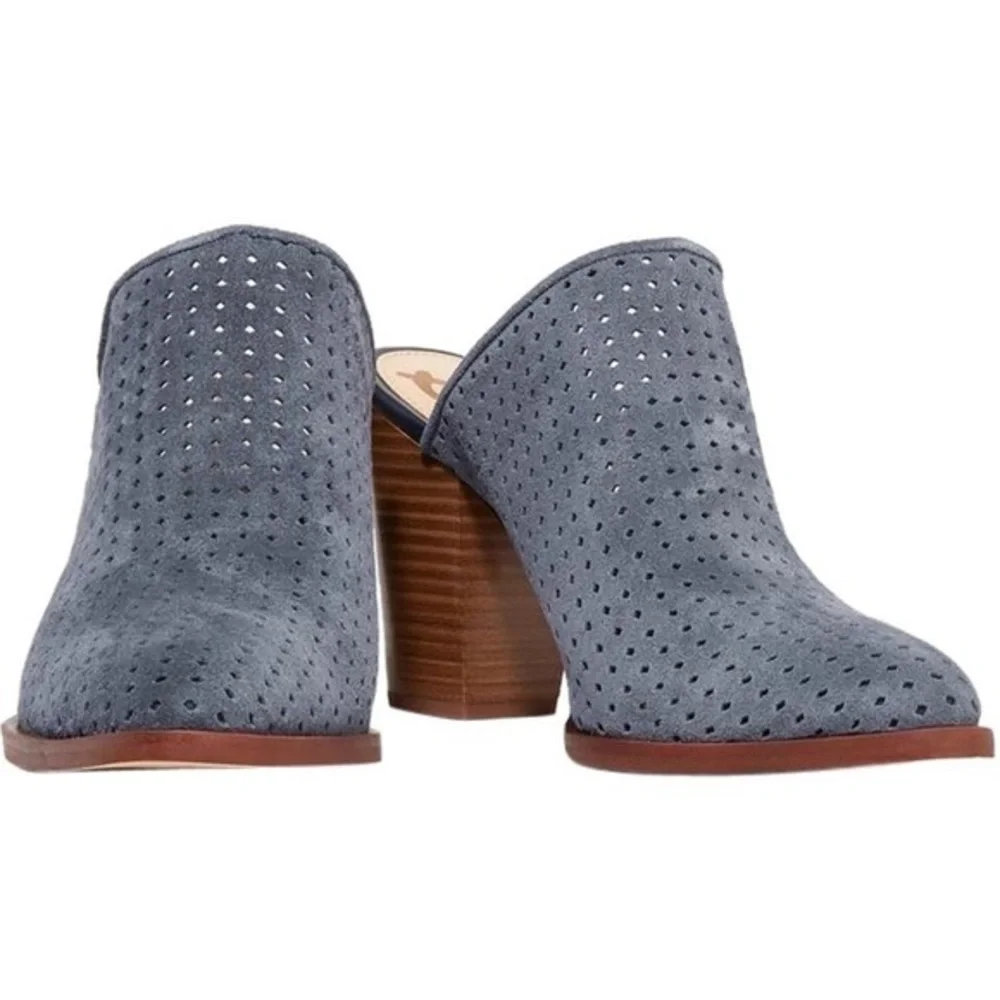 Sam Edelman bates stormy blue leather booties